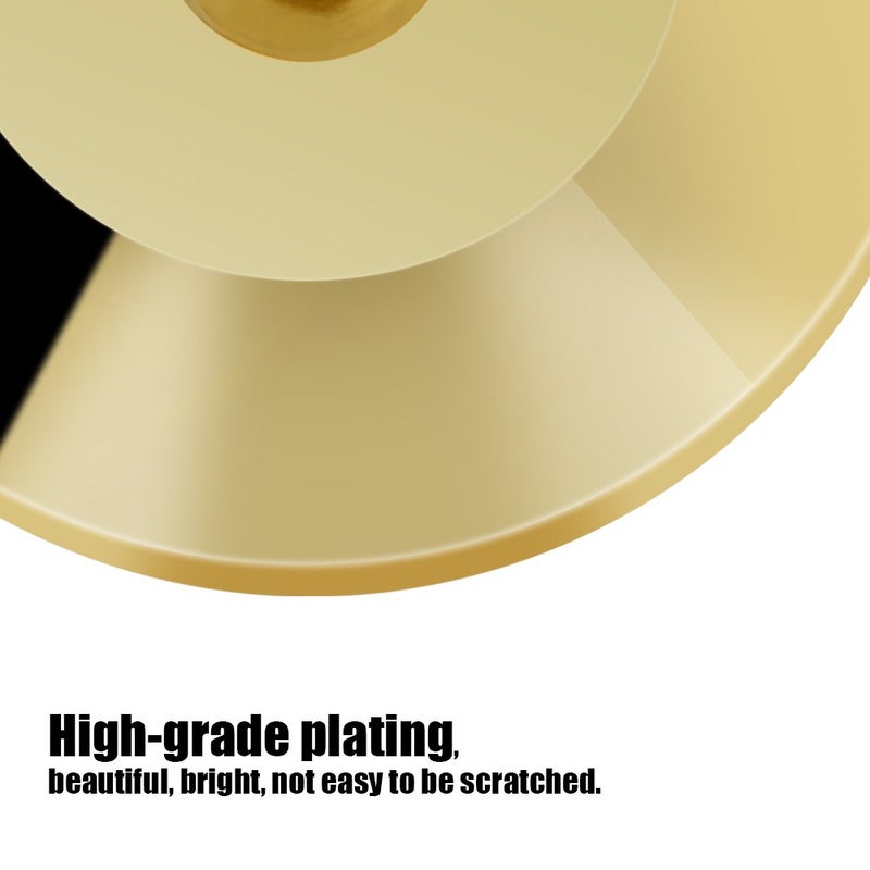 Tihebeyan Universal Copper Speaker Spikes Pads, 8 Pcs Shock Isolation Stand Feet Cone Mats Floor Disc (Gold) - Image 4